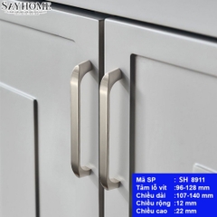 Tay nắm tủ hiện đại màu bạc SH8911