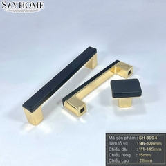 Tay nắm tủ hiện đại màu đen vàng gold SH8994
