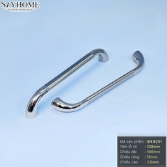 Tay nắm tủ hiện đại màu inox SH8291