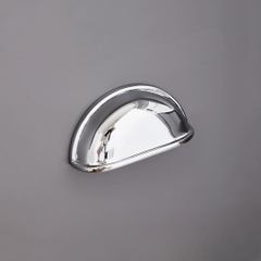 Tay nắm tủ hiện đại con sò màu bạc bóng  PDP0430