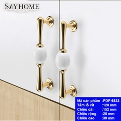 Tay nắm tủ tân cổ điển gốm sứ phong cách châu âu PDP6833