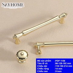 Tay nắm tủ tân cổ điển màu vàng bóng PDP1156