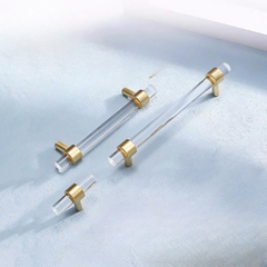 Tay nắm tủ hiện đại Acrylic Đế Đồng PDP2203-2