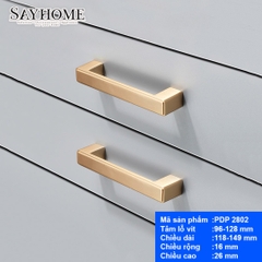 Tay nắm tủ hiện đại màu vàng chải xước PDP2802