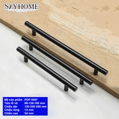 Tay nắm tủ hiện đại hợp kim nhôm đen mờ PDP5557