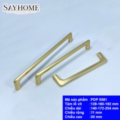 Tay nắm tủ hiện đại màu vàng chải xước PDP5581