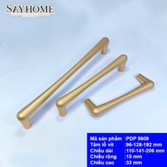 Tay nắm tủ hiện đại tối giản màu vàng mờ PDP5609