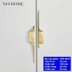 Tay nắm tủ hợp kim kẽm vàng xước PDP8019