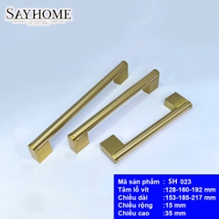 Tay nắm tủ tân cổ điển vintage màu vàng mờ SH023