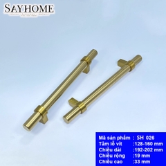 Tay nắm đũa tân cổ điển vintage màu vàng SH026