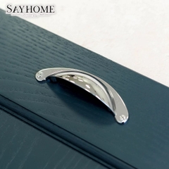 Tay nắm tủ hiện đại bán nguyệt màu inox SH0423