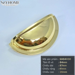 Tay nắm tủ tân cổ điển Vintage màu vàng gold SH04V30 tại thành phố Hồ Chí Minh