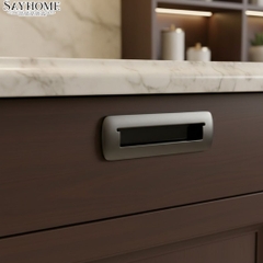 Tay nắm âm tủ hiện đại màu xám đen SH1036