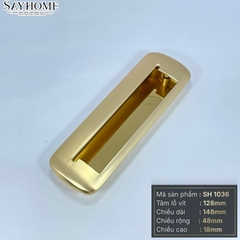 Tay nắm âm tủ hiện đại màu vàng gold SH1036