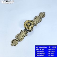 Tay nắm tủ tân cổ điển Vintage màu đồng SH1058