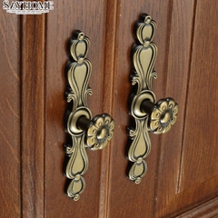 Tay nắm tủ tân cổ điển Vintage màu đồng SH1058