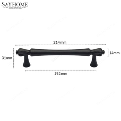 Tay nắm tủ hiện đại màu đen mờ SH1156