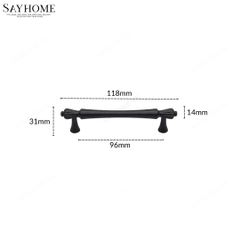 Tay nắm tủ hiện đại màu đen mờ SH1156