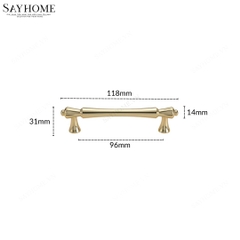 Tay nắm tủ tân cổ điển màu vàng gold SH1156 tại Tân Bình