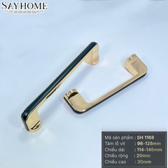 Tay nắm tủ hiện đại màu vàng Gold mặt đen SH1168