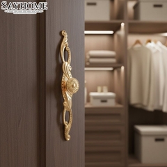 Tay nắm tủ tân cổ điển vintage màu vàng gold SH1441