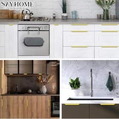 Tay nắm tủ áo thanh dài hiện đại màu vàng gold SH160