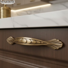 Tay nắm tủ tân cổ điển Vintage màu đồng SH1810