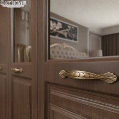 Tay nắm tủ tân cổ điển Vintage màu đồng SH1810