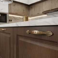 Tay nắm tủ tân cổ điển Vintage màu đồng SH1810