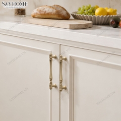Tay nắm tủ tân cổ điển Vintage màu vàng gold SH1846