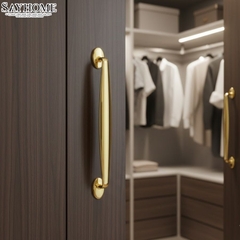 Tay nắm tủ tân cổ điển Vintage màu vàng gold 18k SH1855