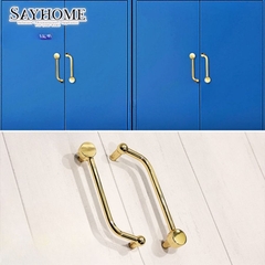 Tay nắm tủ hiện đại màu vàng gold 18k SH1887