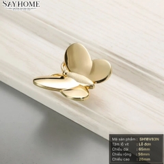 Núm tủ hình bướm màu vàng gold 18k SH18V83N tại thành phố Hồ Chí Minh