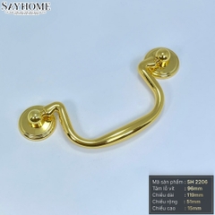 Tay nắm tủ tân cổ điển màu vàng gold SH2206