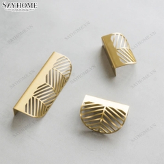 Tay nắm tủ hiện đại màu vàng đồng SH2211