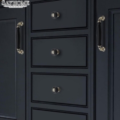 Tay nắm tủ tân cổ điển Vintage màu đen inox SH2215