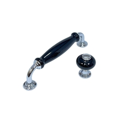 Tay nắm tủ tân cổ điển Vintage màu đen inox SH2215