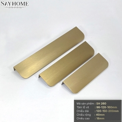 Tay nắm tủ hiện đại màu vàng gold SH260