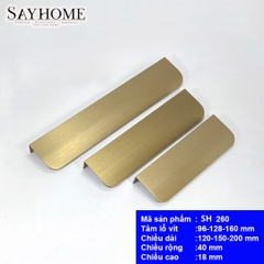 Tay nắm tủ hiện đại màu vàng xước SH260