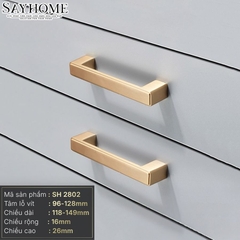 Tay nắm tủ hiện đại màu vàng gold SH2802