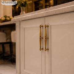 Tay nắm tân cổ điển Vintage màu vàng đồng SH3113