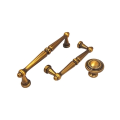 Tay nắm tân cổ điển Vintage màu vàng đồng SH3113