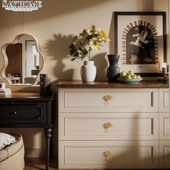 Tay nắm tủ tân cổ điển Vintage màu vàng gold 18k SH3356