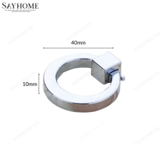Tay nắm tủ khoen tròn hiện đại màu vàng và inox SH5163