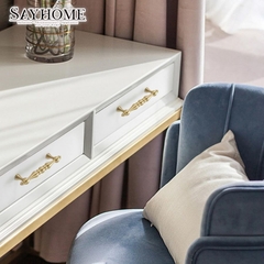 Tay nắm tủ tân cổ điển Vintage màu vàng bóng SH5513