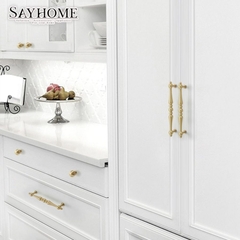 Tay nắm tủ tân cổ điển Vintage màu vàng bóng SH5513