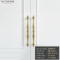 Tay nắm tủ tân cổ điển Vintage màu vàng gold SH55V13 tại thành phố Hồ Chí Minh