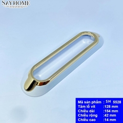 Tay nắm tủ hiện đại màu trắng vàng SH5528
