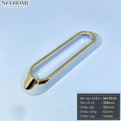 Tay nắm tủ hiện đại màu trắng vàng SH5528