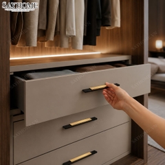 Tay nắm tủ hiện đại màu vàng đen SH5551